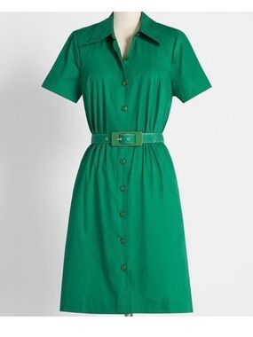ModCloth Yearning for Yesteryears Cotton Shirt Dress 2XL